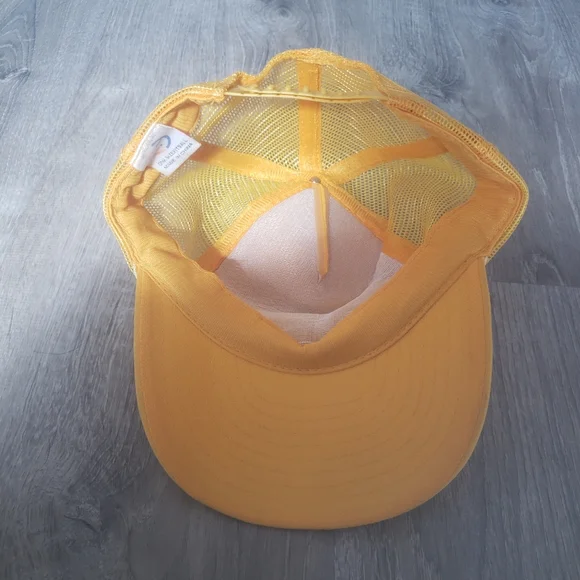 Vintage LSU Tigers NCAA Speedway Adult Snapback Yellow Trucker Baseball Hat Cap - Picture 6 of 8